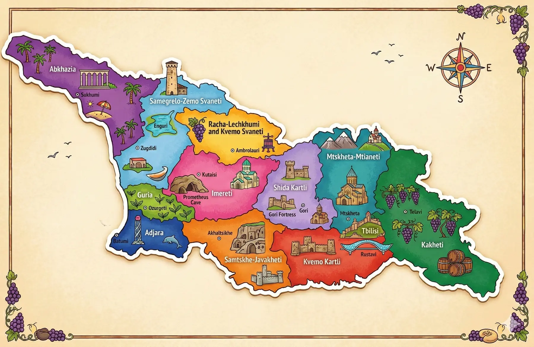 travel in Georgia map